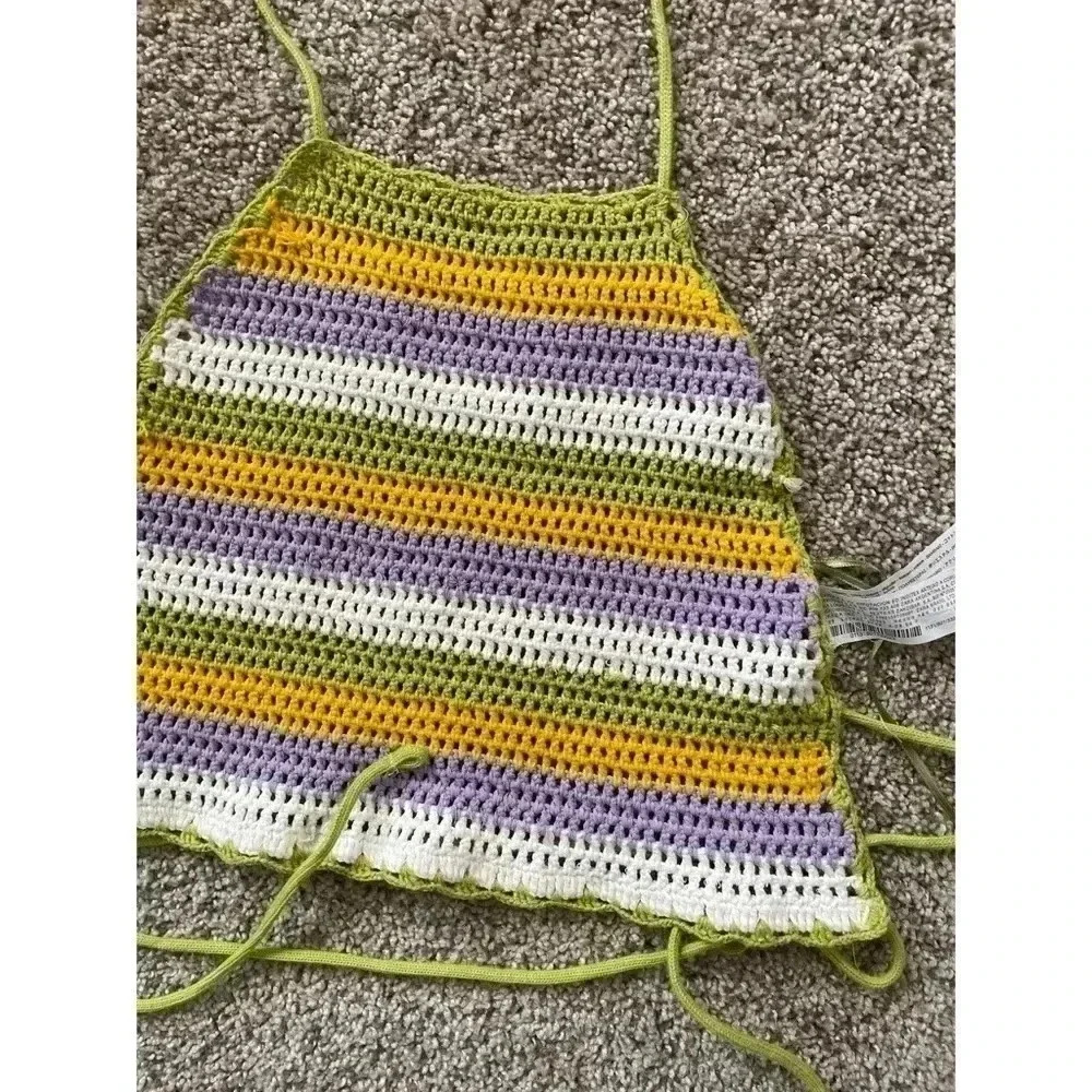 Zara Crochet Top Tank Stripes - Picture 4 of 5